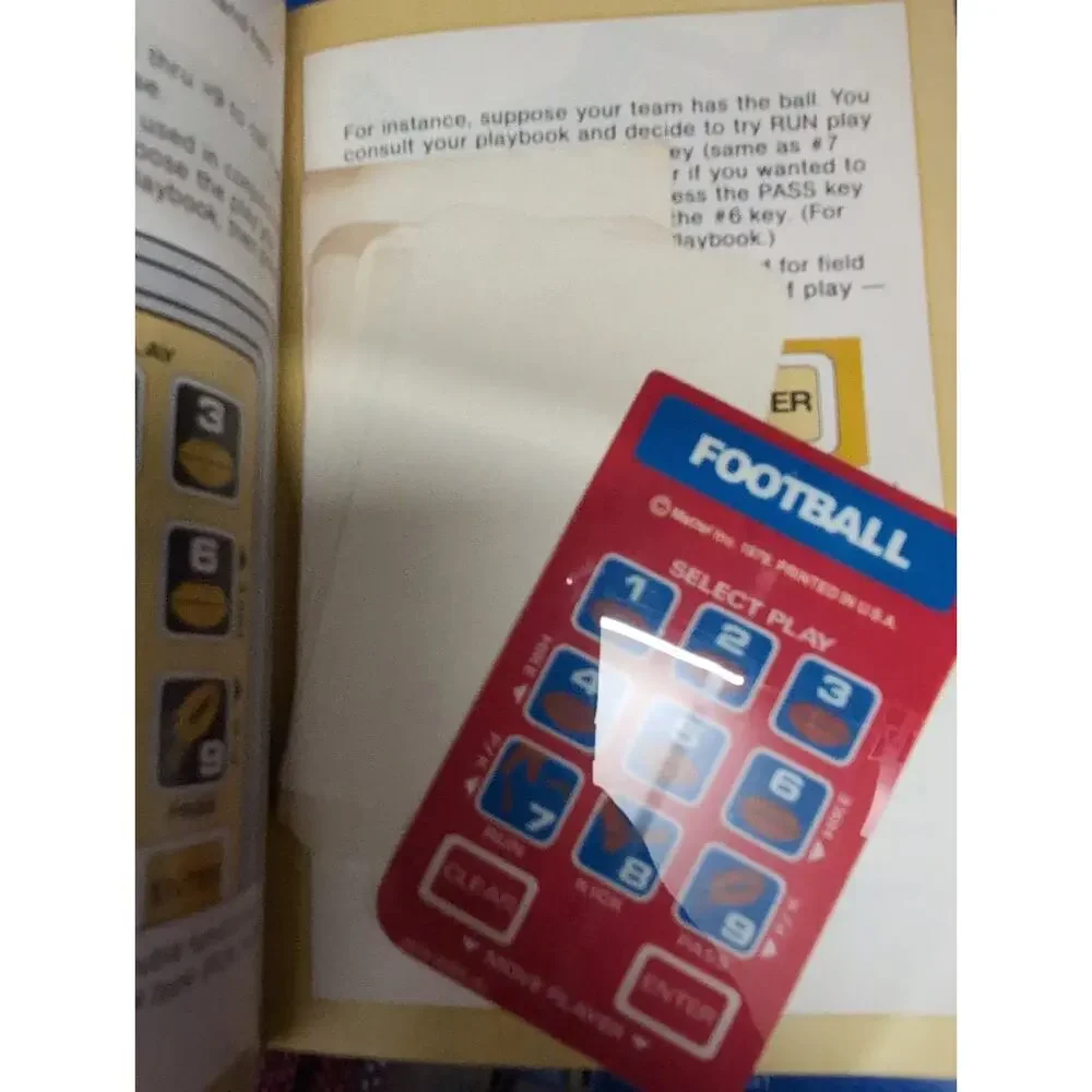 INTELLIVISION NFL FOOTBALL With Box, Manual, Keypad Insert, And More